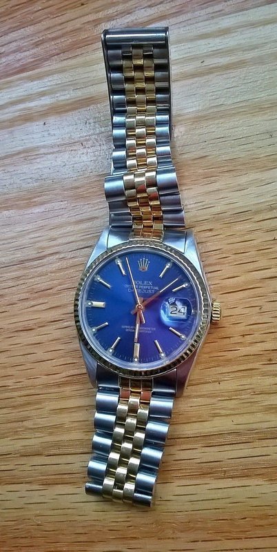 GENTS VINTAGE 1977 ROLEX TWO TONE DATEJUST 14K &amp; STAINLESS