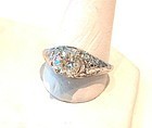 BEAUTIFUL 18K FILIGREE & .80 CT DIAMOND RING