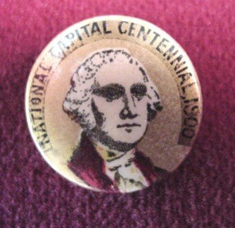 G.Washington NAT'L CENTENNIAL PINBACK {1900