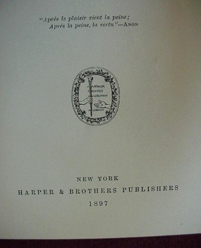 The MARTIAN by G. DU MAURIER { HARPERS 1897