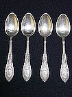 4 STERLING TEASPOONS ..ARABASQUE BY WHITING