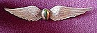 ART DECO EXTRA LONG WINGS PIN wBANDED AGATE