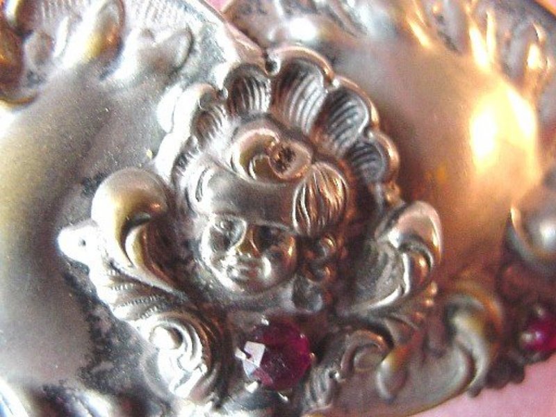 ANTIQUE BUCKLE ANGEL or CHERUB on the FRONT
