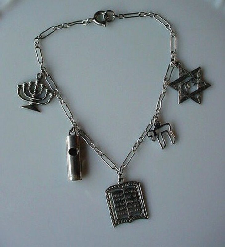 STERLING CHARM BRACELET JUDAICA SUBJECT MATTER