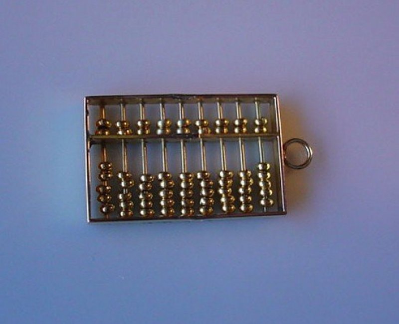 14K GOLD ABACUS CHARM ESTATE PIECE..MOVABLE