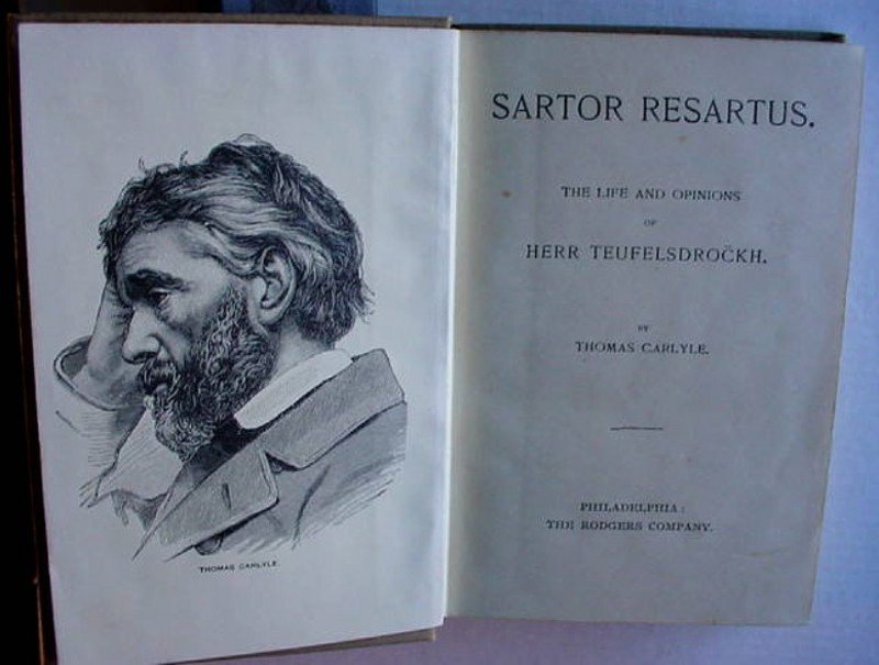 ANTIQUE  SARTOR RESARTUS THOMAS CARLYLE NOUVEAU COVER