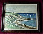 EDMOND DARCH LEWIS 1887 WC SHORE & SAILBOATS..  LISTED