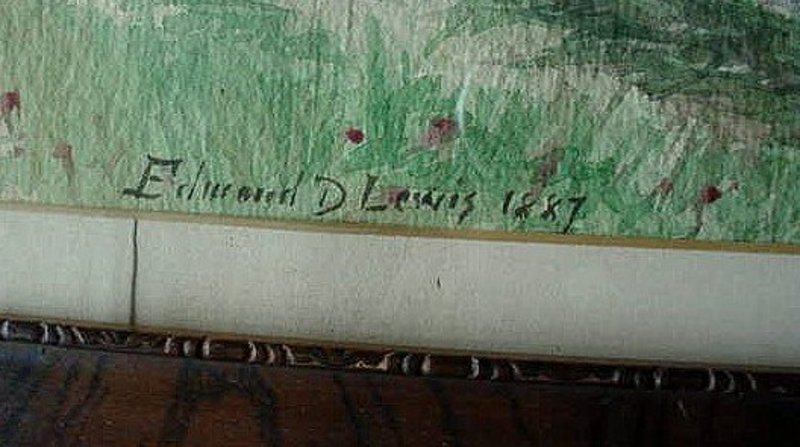 EDMOND DARCH LEWIS 1887 WC SHORE &amp; SAILBOATS..  LISTED