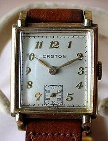 GENT'S GF CROTON WRISTWATCH BOX & PAPERS Ca. 1950- 1970