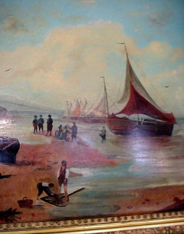 BOATS AT LOW TIDE.. WILLIAM SPRY LISTED ARTIST 1890's