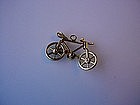 14K BICYCLE CHARM MOVABLE WHEELS