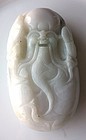 WHITE JADE BOULDER LONGEVITY GOD SHOU LAO