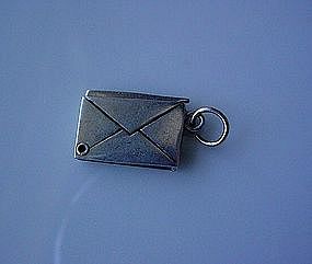 STERLING REPORT CARD CHARM MOVABLE ~ FOLDS IN & OUT
