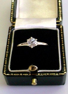 ANTIQUE HALF CARAT DIAMOND ENGAGEMENT RING