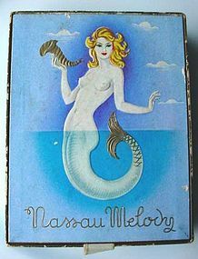 VINTAGE PERFUME BOX MERMAID COVER 'NASSAU MELODY'