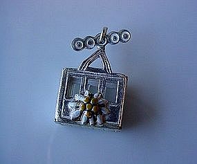 835 CABLE CAR CHARM WITH COLORFUL ENAMEL