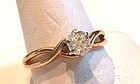 ESTATE DIAMOND ENGAGEMENT RING .35 CARAT IN 14K YELLOW GOLD