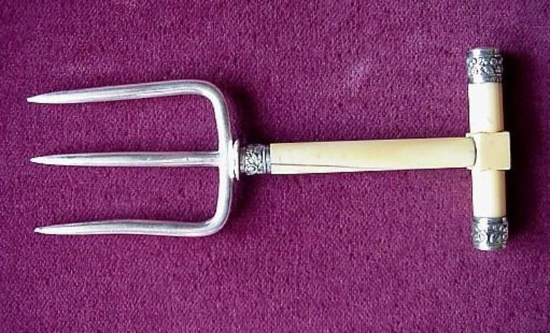 Antique Silver Plated TOAST FORK { WH &amp; SBW