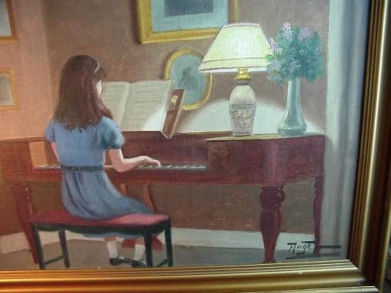 OIL on BOARD...PIANO LESSONS { Jessen AAGE