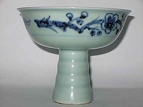 Ming Dynasty - Blue and White Stem Cup