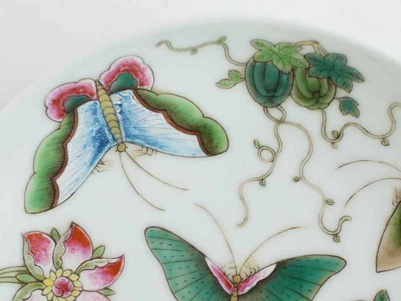 Famille Rose Butterfly Plate – Circa. 19th/20th Century