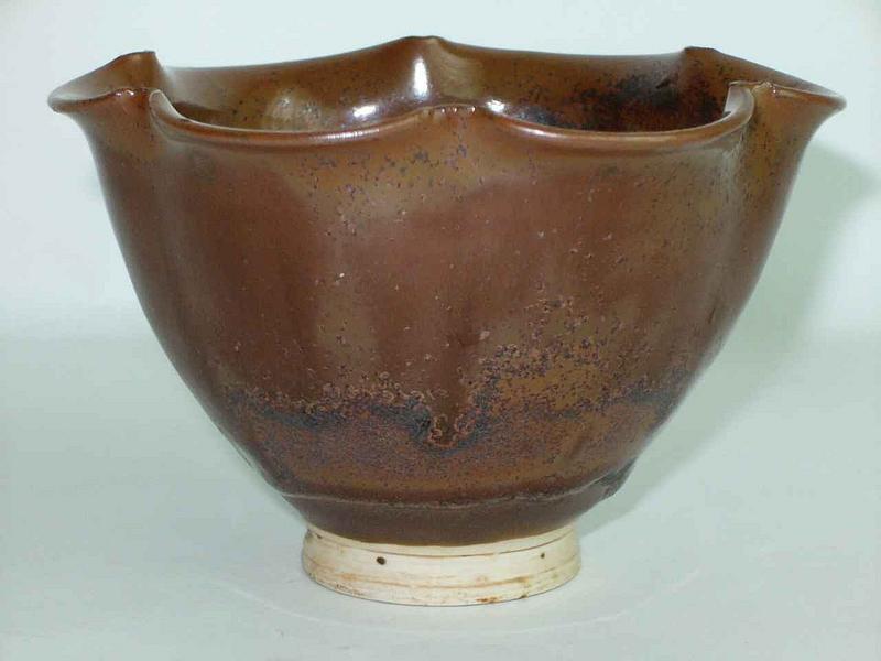 Song Dynasty - &quot;Yaozhou&quot; Persimmon Hexafoil Glazed Cup