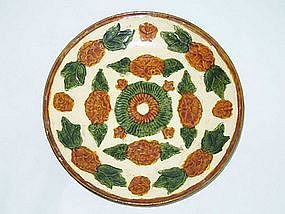 Liao Dynasty - Moulded Earthenware Plate