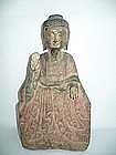 Stone Figure of Seated Buddha - Circa. 17th Century