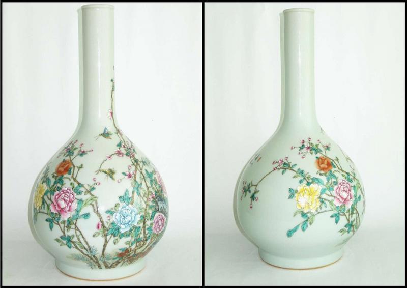 Early Republic - Famille Rose Tianqiuping Vase