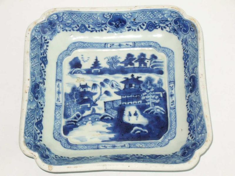 Qing Dynasty - Blue and White Export Square Plate