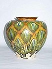 Tang Dynasty - Sancai Glazed Baluster Shaped Vase
