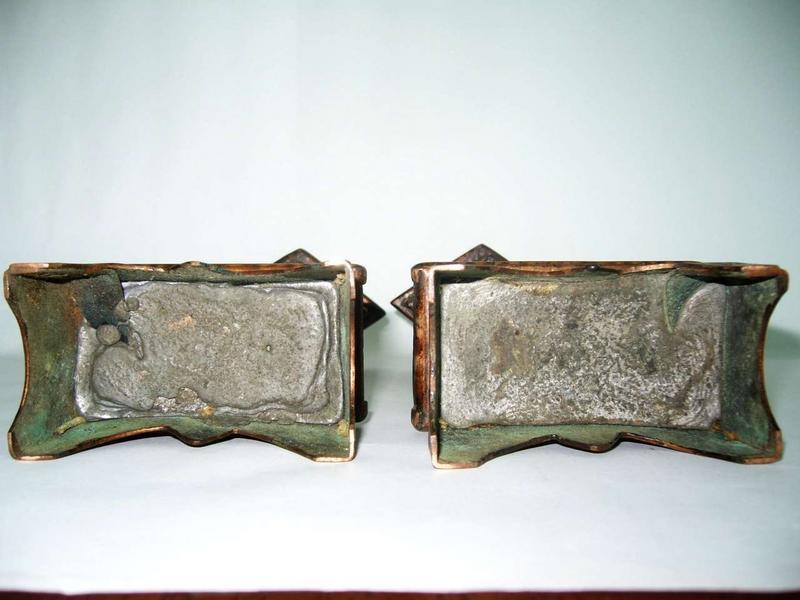 Early 20th Century - Pair of Rustic Copper Candle Stand