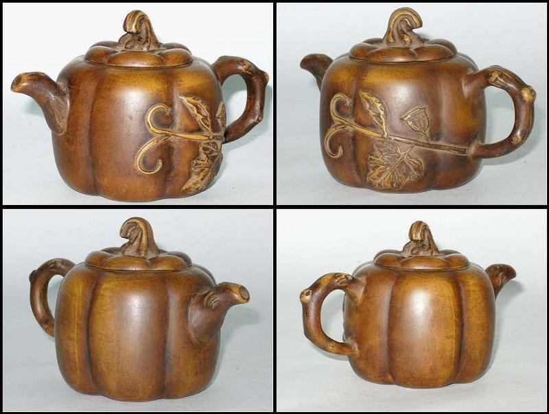 Early Republic: Pumpkin-Shaped Yixing Teapot