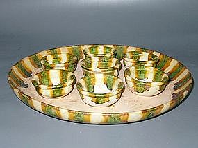 Tang Dynasty - Funerary Sancai Tea Cup Set