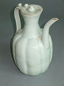 Yuan Dynasty - Finely Potted Eight Lobbed Qingbai Ewer
