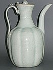 Yuan Dynasty - Finely Potted Eight Lobbed Qingbai Ewer