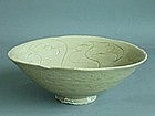 Song Dynasty - Incised Green Glazed Bowl