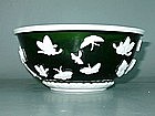 Qing Dynasty - Emerald Green Peking Glass Bowl