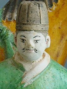 Ming Dynasty - Funerary Sancai Glazed Groom and Horse