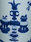 Qing Dynasty - Blue and White Hundred Antiques Vase