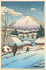 Ishiwata Koitsu Japanese Woodblock Print - Fuji In Winter