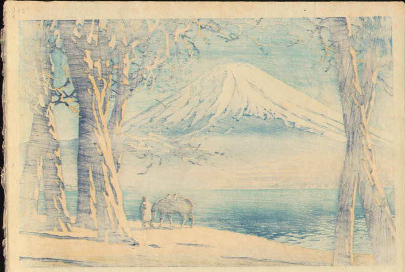 Kawase Hasui Woodblock Print - Fuji at Yamanaka SOLD