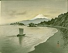 Ohara Koson Japanese WoodblockPrint -Fuji - Sailing boat RARE SOLD
