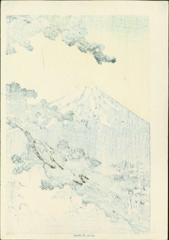 Hasui Kawase Japanese Woodblock Print - Sacred Mount Fuji SOLD
