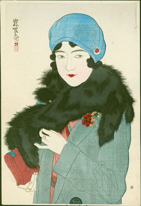 Ito Shinsui Japanese Woodblock Print - Early Spring - Bijin