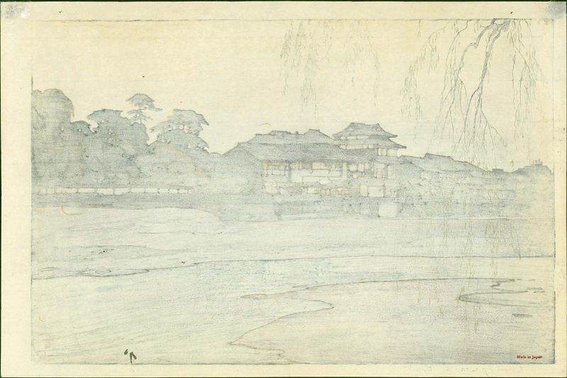 Hiroshi Yoshida Japanese Woodblock Print - The Kamo River -Jizuri SOLD