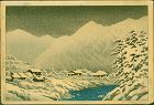 Hasui Kawase Woodblock Print - In the Snow,  Hida - First ed. SOLD