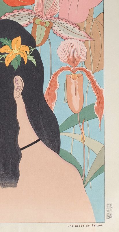 Paul Jacoulet Japanese Woodblock Print - Une Belle De Palaos SOLD
