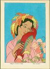 Paul Jacoulet Japanese Woodblock Print - Chagrin d'Amour: Kusai SOLD