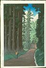 Hasui Kawase Japanese Woodblock Print - The Nikko Highway SOLD